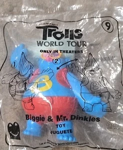 Cake topper giocattolo Happy Meal McDonald's Trolls World Tour Biggie Mr Dinkles 9 2020 - Foto 1 di 3