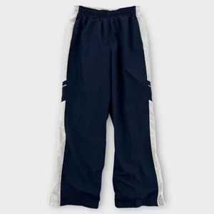 Vintage Nike Track Pants Boys L (14–16) Navy White Side Stripe Retro Y2K Baggy - Picture 1 of 8