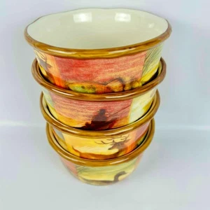 Certified Intl Susan Winget Autumn Wildlife Bowls Set of 4 Large 5” Soup Chili - Picture 1 of 9