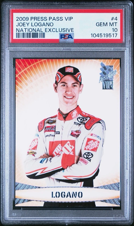 2009 Joey Logano RC PSA 10 Press Pass Rookie Gem NASCAR Champion - Image 1 of 1