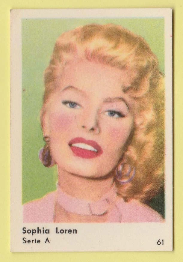 1958 Swedish Dutch Film Star Card Star Serie A #61 Actress Sophia Loren EX - Image 1 of 1