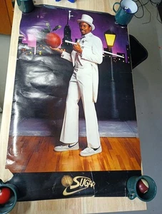 Vintage NIKE Poster Michael SUGAR Ray Richardson NY Knicks Empire State Building - Picture 1 of 16