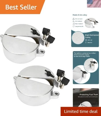 Durable Chrome Fuel Tank Caps – 2 PCS for Freightliner, Sterling & Western Star - Image 1 of 4