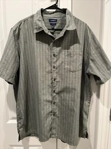 Croft & Barrow Easy Care Button Up Shirt Short Sleeve Men’s XL Free Ship - Picture 1 of 7
