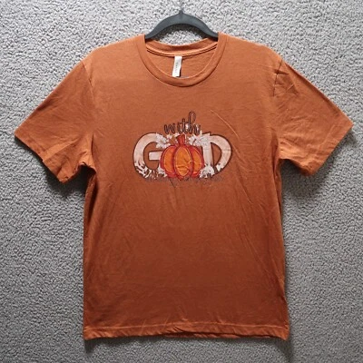 Женская футболка на День благодарения большая оранжевая коричневая с рисунком Бога футболка - Изображение 1 из 4