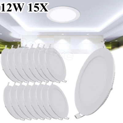 Paquete de 15 luces de techo LED empotradas ultrafinas de 6 pulgadas kit de modernización 6000K luz diurna Foto 1 de 4