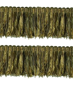 Bullion Fringe - Olive / Antique Gold 60mm. Price is for 1 metre - Bild 1 von 1