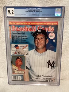 1988 Dec BASEBALL CARDS Magazine With MICKEY MANTLE Repli-Cards, CGC 9.2 - Picture 1 of 10