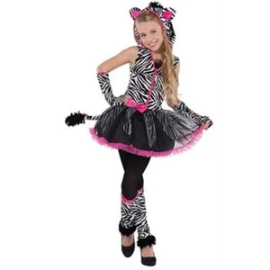 Girls Sassy Stripes Zebra Costume 356 Medium (8-10) Halloween - Picture 1 of 7