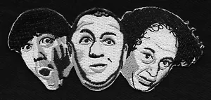 Moe Larry Curly Kult klassischer Film Humor lustiger Film Biker Rockabilly Patch - Bild 1 von 3