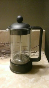 French Press For Coffee Making Tea Pot Glass Small 3 Cup Espresso Bodum Black - Picture 1 of 6
