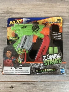 Nerf Zombie Strike Clampdown Blaster Gun W/Darts - Open Box EUC - Picture 1 of 5