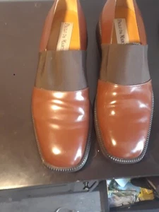 Scarpe eleganti Paolo De Marco marrone 13 mocassini incrociati tessuto Hm - Foto 1 di 7