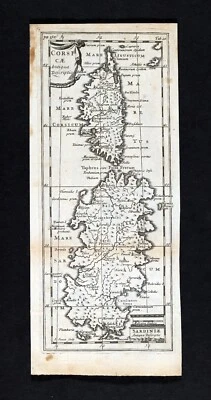 c1711 John Senex Map Ancient Corsica & Sardinia Mariana Aluca Olbia Roman Empire - Image 1 of 3