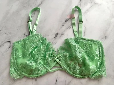 Victoria's Secret Nuevo con Etiquetas Dream Angels Elevación Sin Forro con Eslinga Verde 69UK Sujetador Foto 1 de 3