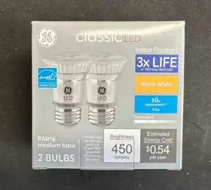 (12 Bulbs) GE Classic LED 93128572 Indoor Floodlight Warm White 4.5W 450 Lumens - Picture 1 of 2