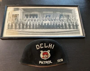 Vintage Shriner’s Fez 1974 “Delhi Patrol” & Framed Photo, Atlantic City 1961 - Picture 1 of 4