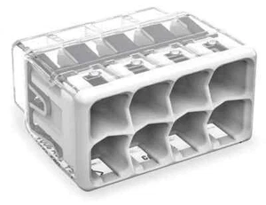 WAGO 2773-408 Compact PUSHWIRE Connector - 8 Conductor - 400pk - Picture 1 of 3