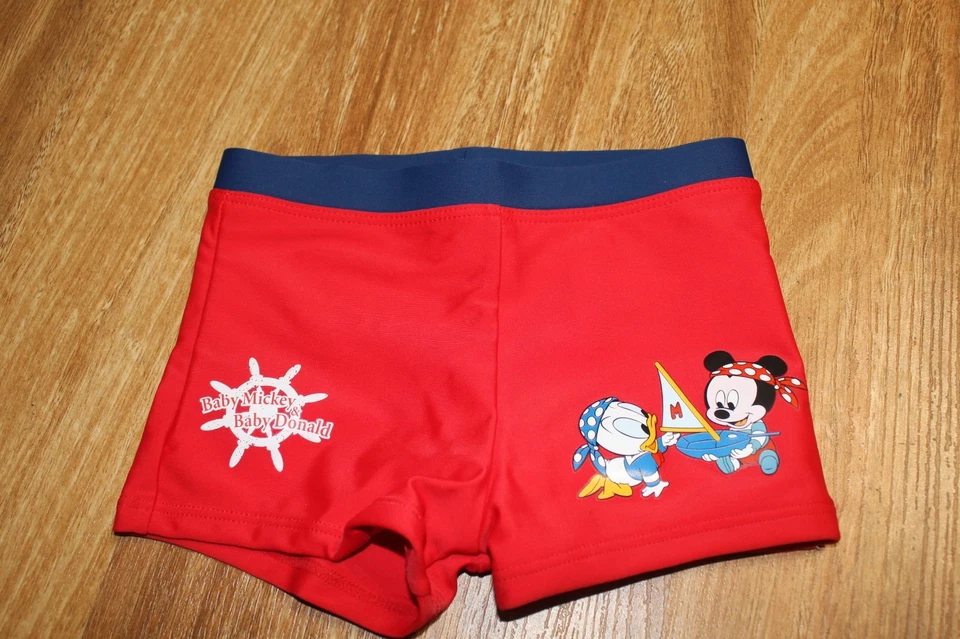 NUEVO PANTALÓN CORTO BAÑADOR ROJO MICKEY MOUSE NIÑOS DISNEY TALLA 1,2,3 Foto 1 de 1