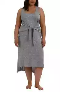 La Blanca Swimsuit Cover-up Midi Dress Beach Tie-Front $84 Plus Size 3X Knit NEW - Picture 1 of 9