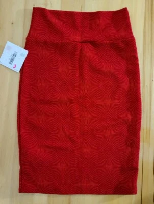 NUEVO CON ETIQUETAS Falda Cassie Elástica Lularoe Roja XS Extra Pequeña  Foto 1 de 3