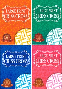 Set 4 Adult Criss Cross Books 90 Puzzles Large Print Travel Crossword Brain Game - Picture 1 of 5