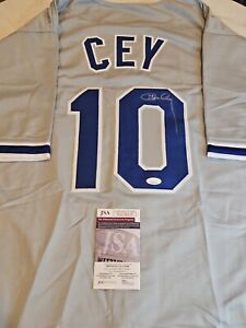 Ron Cey Autographed/Signed Jersey JSA COA Grey Jersey