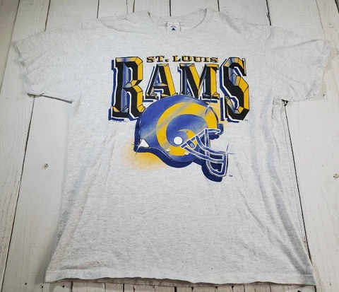 Vintage 90s St Louis Los Angeles Rams T Shirt NFL Mens L Single Stitch USA Cover