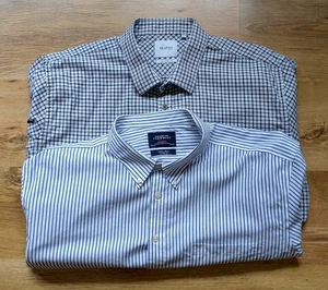 SKOPES Check Shirt Charles Tyrwhitt Striped Shirt Blue & White 3XL 28" p2p - Picture 1 of 16