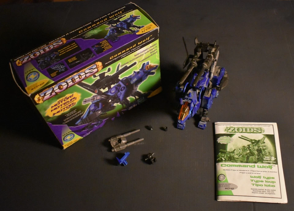Zoids - Blue Command Wolf - RZ-042 - Hasbro - 1/72 Original Box - Incomplete - Image 1 of 4