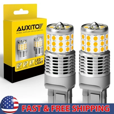 Lâmpada pisca-pisca AUXITO dianteira traseira luz de sinalização LED 7440 âmbar sem erro 2/10x - Imagem 1 de 4