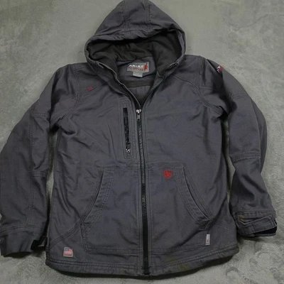 Chaqueta Ariat para mujer grande gris gato 4 ropa de trabajo cremallera completa bolsillos con capucha Foto 1 de 4