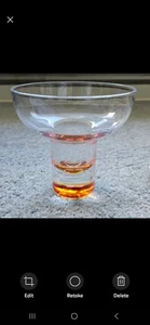 Margarita Cocktail Glass Weighted Stem Orange - Picture 1 of 2