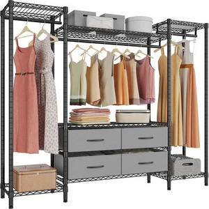 V20 Wire Garment Rack Heavy Duty Clothes Rack, Metal Clothing Rack with 6 She... - Picture 1 of 8