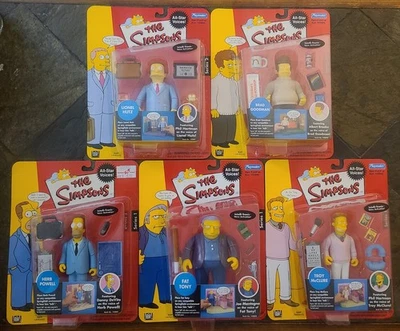 Lote de 5 invitados famosos Playmates The Simpsons World of Springfield de colección Foto 1 de 4