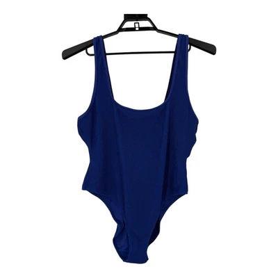 Good American bathing suit Square Neck One Piece Swimsuit blue size 4XL 5XL - Image 1 of 4