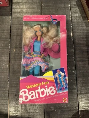 MUÑECA BARBIE 1989 VINTAGE WESTERN FUN SELLADA DE FÁBRICA NUEVA EN CAJA Barbie 9932 Foto 1 de 4