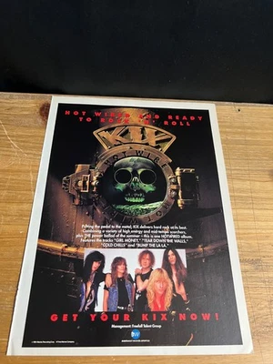 Anuncio impreso promocional álbum 1991 vintage 8X11 para banda de rock kix "hotwire" Foto 1 de 2
