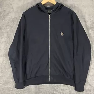 Paul Smith Mens Hoodie Medium Blue Full Zip Embroidered Logo Pockets* - Picture 1 of 12