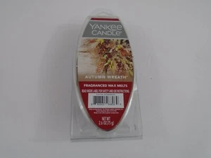 1 Yankee Candle Fragranced Wax Melts Autumn Wreath Package of 6 Count 2.6 oz - Picture 1 of 2