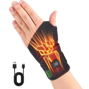 Wrist Heating Pad, Cordless Hand Wrap Brace, 2 Heat Levels, Carpal Tunnel Rel... - Picture 1 of 7