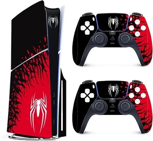 Superhero Vinyl Skin Set for PS5 Slim Disc Console & Controller Stickers - Picture 1 of 4