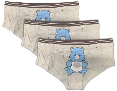 Ladies Briefs, Pack of 3 Character Print Knickers Shorts, Grey Cotton Underwear - Image 1 of 4