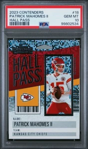2023 Panini Contenders Hall Pass #18 Patrick Mahomes II PSA 10 Dazzle Chiefs - Picture 1 of 2