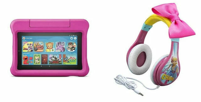 Amazon Fire 7 Kids Edition (9th Generation) 16GB, Wi-Fi, 7in - Pink (Tablet + Toy Story Headphones Bo Peep)