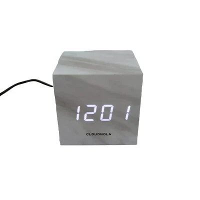 Cloudnola Block Clock 3-in-1 LED Alarm Clock Calendar Temperature 12/24H  - Image 1 of 4