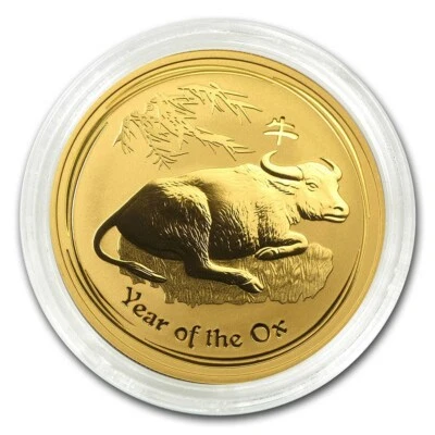 2009 Australia 1/10 Oz Year of the Ox Gold Coin BU in Capsule Rare - Image 1 of 3