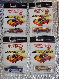 HOT WHEELS FLYING CUSTOMS 1965 Pontiac GTO, W-Oozie, Camaro Z28, Mustang Mach 1 - Picture 1 of 6