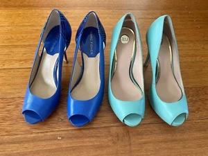 BRAND NEW x2 Peep Toe Kitten Heels Size 5 Marc Fisher & Zu Shoes - Picture 1 of 7