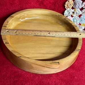 Handcrafted Oak Low Bowl or Serving Tray - Imagen 1 de 7